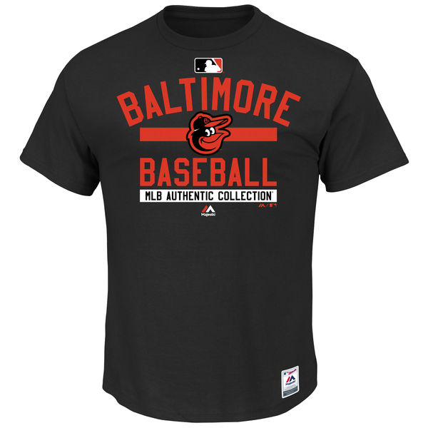 MLB Men Baltimore Orioles Majestic Big  Tall Authentic Collection Team Property TShirt Black->->Sports Accessory